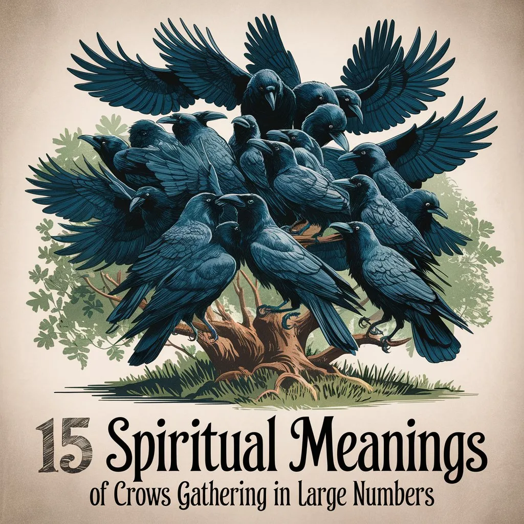 15 Spiritual Meanings of Crows Gathering in Large Numbers: Unveiling the Secret of Change