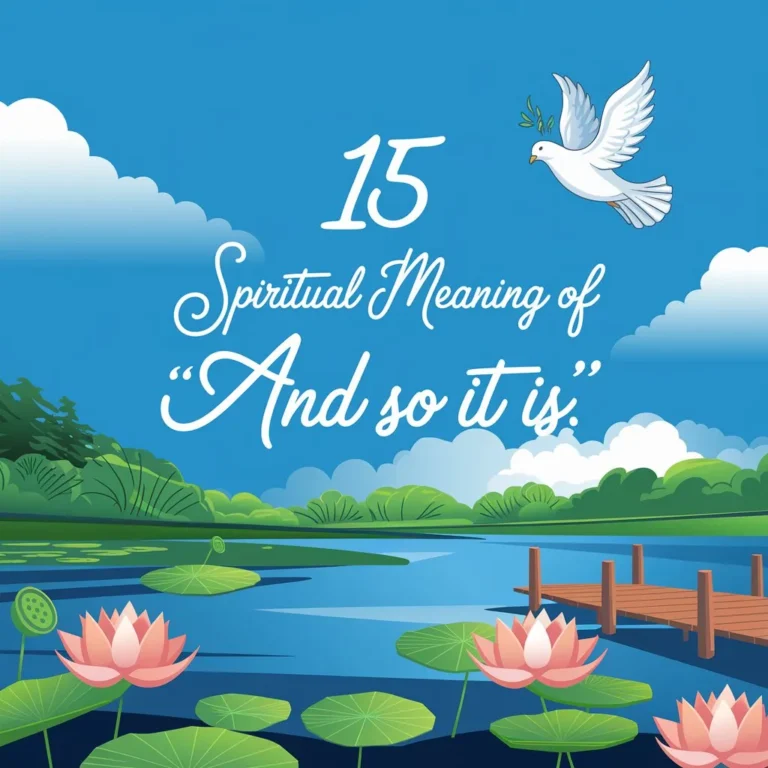 15 Spiritual Meaning of “And So It Is”: Uncovered the Mystical Significance