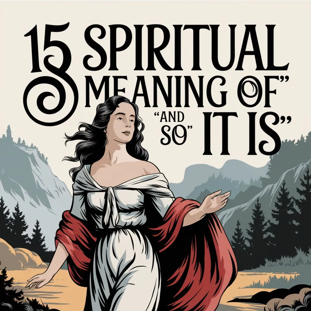 15 Spiritual Meaning of "And So It Is": Uncovered the Mystical Significance